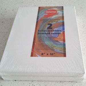 Pack of 2 Stretched Canvas 8" x 10" Cotton